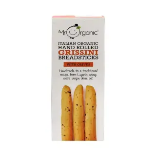 Mr. Organic Grissini Breadsticks Olives 130G