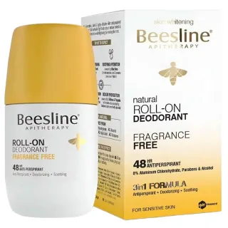 Beesline Deodorant Roll-On Natural Fragrance Free 50ml