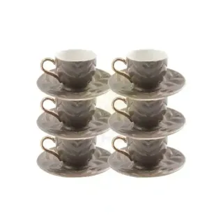 DECOPOR COFFEE CUP & SAUCER 6+6 ASSORTED