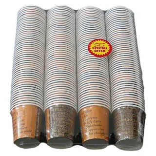 Qpac Paper Cups Disposable Brown 118ml x 50 x 4