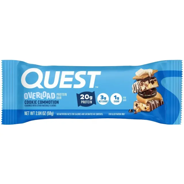 Quest Protein Bar Overload Cookie Commotion Flavored With Other Natural Flavors 58g