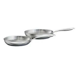 Prestige Stainless Steel Twin Fry Pan 24+28cm
