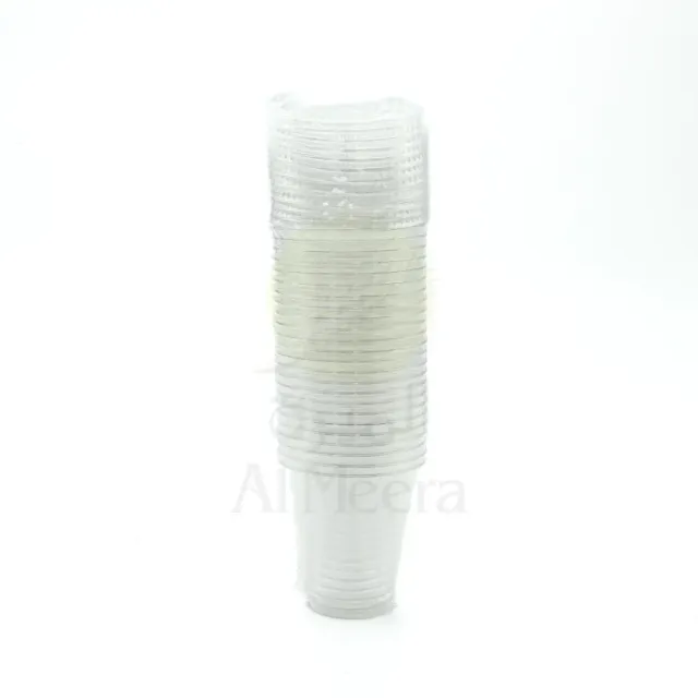 Robby Plastic Clear Cup with Flat Lid 12 oz 25 pcs
