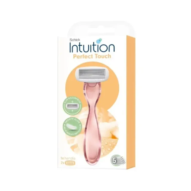 Schick Women Razor Intuition 5 Perfect Handle+2 Cartridges