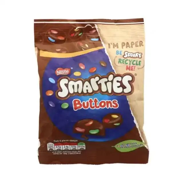 SMARTIES BUTTONS MILK POUCH BAG 90G