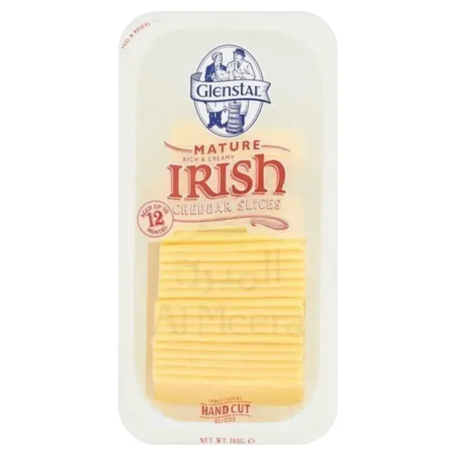 Glenstal Cheddar Cheese Mature White Slices 180g