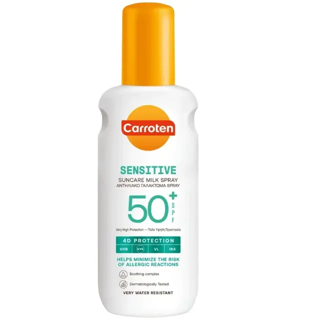 كاروتين بخاخ حليب للبشرة الحساسة SPF50+ 200مل