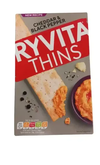 Ryvita Thins Cheddar & Black Pepper 125 g