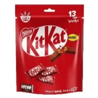 Nestlé Kitkat 2 Fingers Mini Bag Milk Chocolate Bag 13 Mini Bars 175.5g