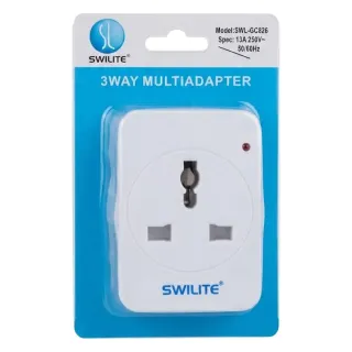 Swilite 3 Way Multi Adapter 13A 250V Assorted