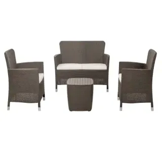 MQ PLASTIC C/S PATIO SET MOCCA 484-MOC