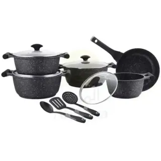 PRESTIGE Essentials Cookware Set Black 12pc