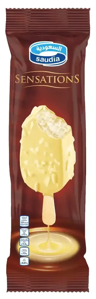 Saudia Ice Cream Stick White Chocolate Almond 105ml