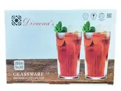 Diveenas Water Glass 6Pc #Hw01853