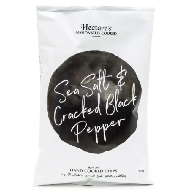 HECTARES CHIPS SALT BLACK PEPER 150G