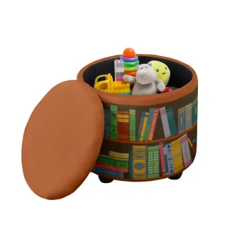 Ottoman Book Storage Chair Kids 38x38x24cm