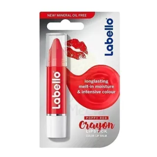 Labello Crayon Lipstick Colour Lip Balm Poppy Red 3g