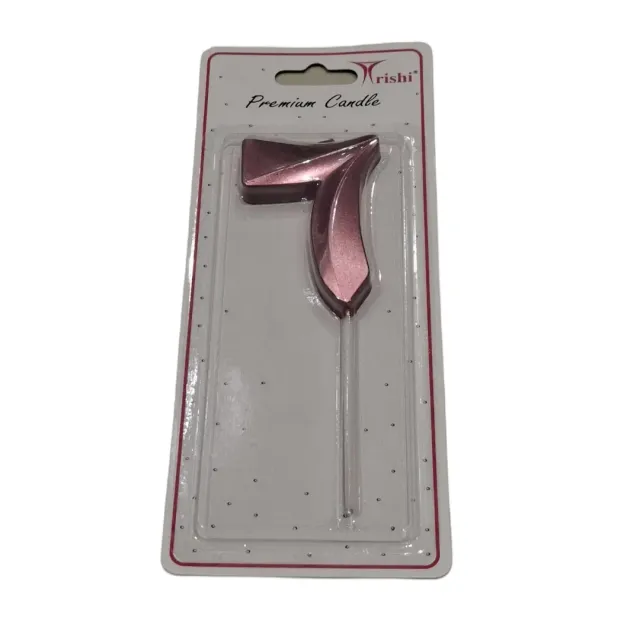 Trishi Premium Metallic Arabic Number Candle #6