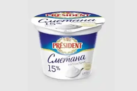 بريزيدنت كريمة حامضة 15% دسم 180غم