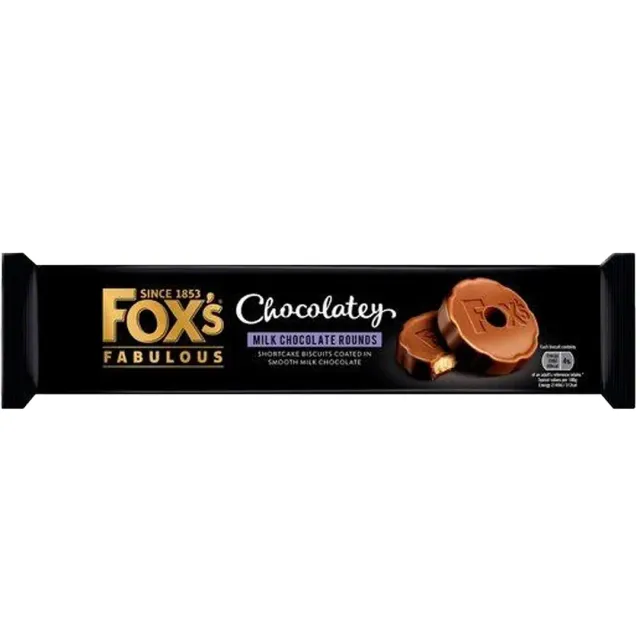 Foxs Fabulous Biscuit Milk Chocolate Rounds 130g