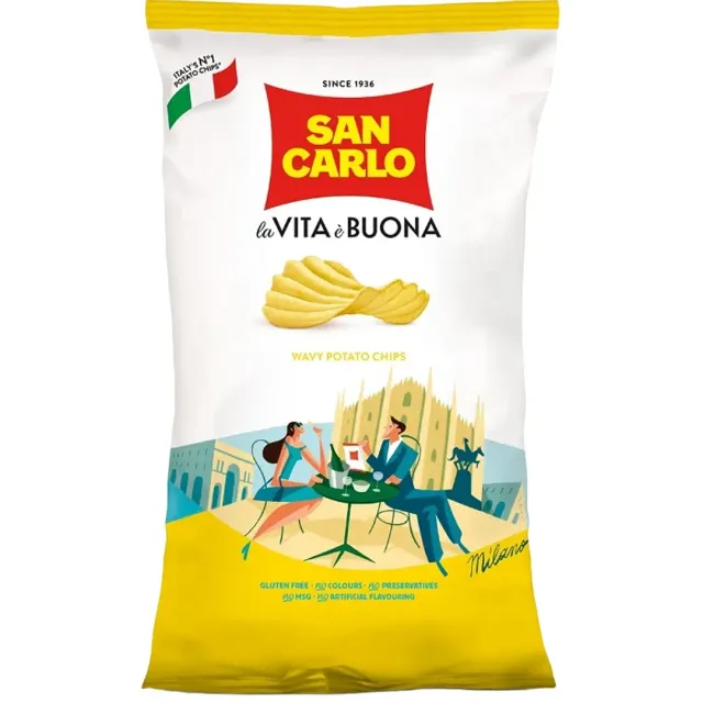 San Carlo Croccante Thick & Crunchy Potato Chips 180g