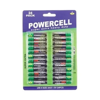 Powercell AAA Super Heavy Duty Batteries 24 pcs
