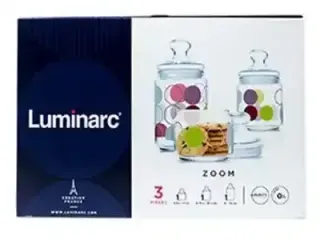 Luminarc Zoom Pot Club 3Pcs Set white 2320