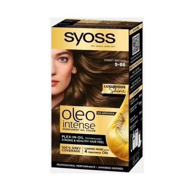 Syoss Oleo Chestnut Brown Hair Color Kit 5-86 115ml