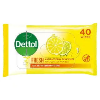 Dettol Fresh Antibacterial Skin Wipes 40
