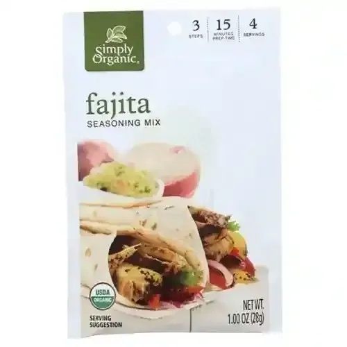Simply Organic Mixes Fajita 28G
