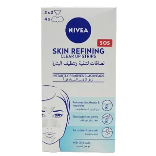 Nivea Face Skin Refining Clear-Up Strips with Citric Acid for Blackhead Removal 6 Strips