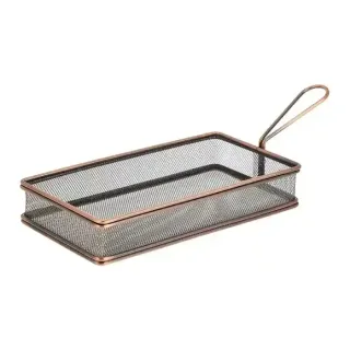 Harmony Chrome & Rose Gold Fry Basket, 25.5x13.5x4.5cm