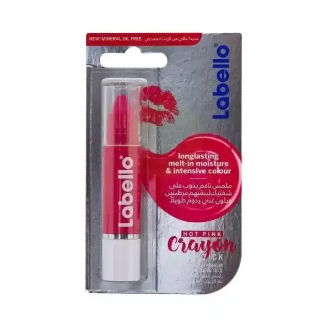Labello Crayon Lipstick Colour Lip Balm Hot Pink 3g