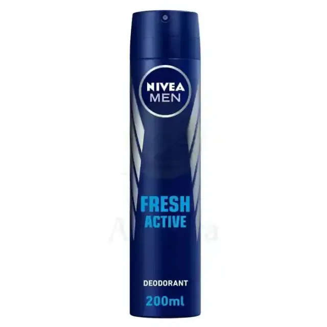 بخاخ مزيل العرق النشط Nivea Men Fresh Active لإزالة العرق للرجال 48H مع Infini Fresh Formula Long-Lasting Freshness 200 مل