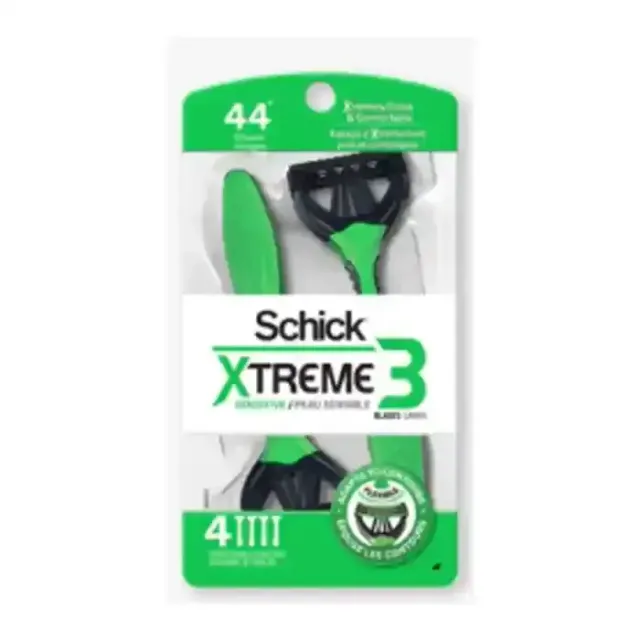 Schick Men Disposable Razor Extreme 3 Sensitive 4s
