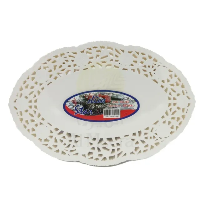 Star Oval Paper Doily 8 x 12 Inch