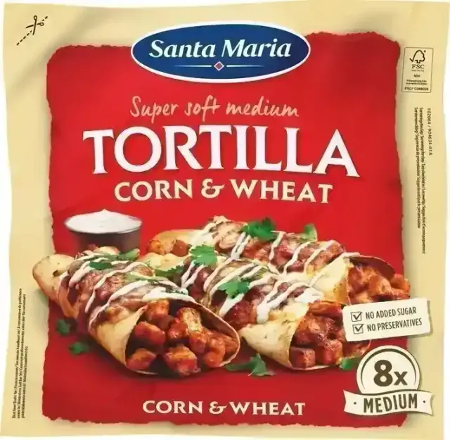 Santa Maria Medium Corn & Wheat Tortilla 336g