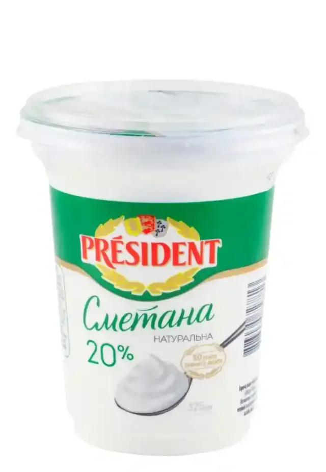 بريزيدنت كريمة حامضة 20% دسم 180غم