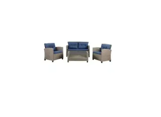 KMAX SOFA SET 4 SEATER + 1GLASS TABLE
