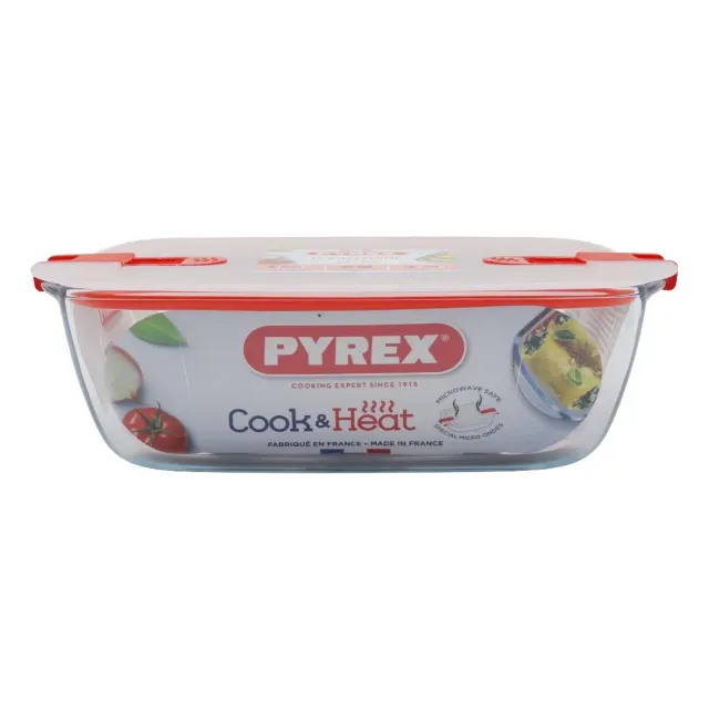 طبق بيريكس مستطيل بغطاء 2.5 لتر 216PH00