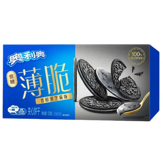 Oreo Low Sugar Fld Bisc Blk Sesame 124G