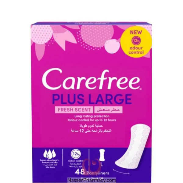 CAREFREE PLUS LARGE 48 PANTYLINERS