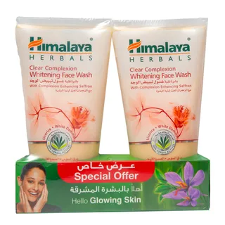 HIMALAYA CLEAR COMPLEXION WHITENING FACE WASH 2X150ML