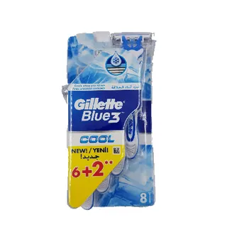 GILLETTE BLUE 3 COOL 6+2 PCS
