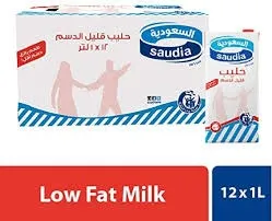 السعودية - حليب قليل الدسم 12* 1 لتر