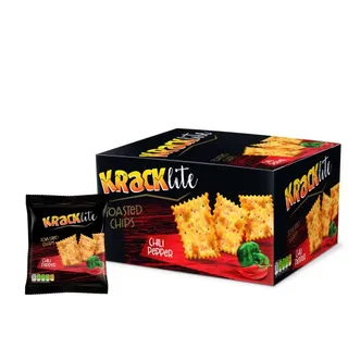 KRACK LITE TOASTED CHIPS CHILI PEPPER 12 X 26GM