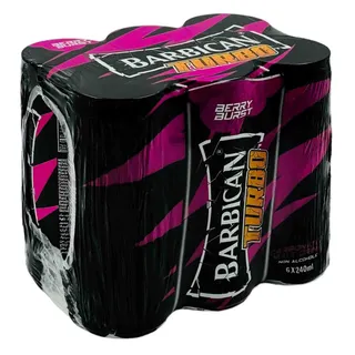 BARBICAN TURBO BERRY BURST MALT DRINK 6X240ML
