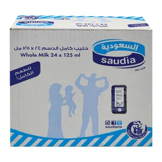 حليب السعودية 24 × 125 مل