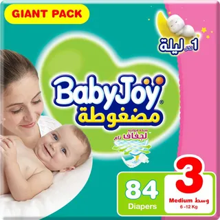 بيبي جوي عبوة عملاقة رقم 3 متوسط 84 قطعة