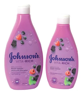 JOHNSON BODY WASH VR BERRY REPLENISH 400ML+250FREE